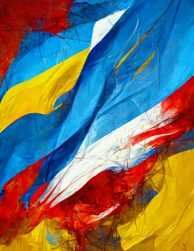 Two Flag Battle | Ukrainian War Artist